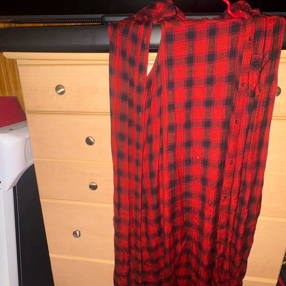 Mossimo Supply Co. Red and Black Plaid Dress